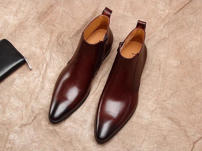 New☆人気 メンズショートブーツ 本革 レザー 牛革 ヨーロピアン