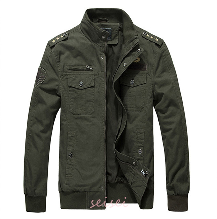 ミリタリージャケット メンズ 春秋 ブルゾン ジャケット ジャンパー