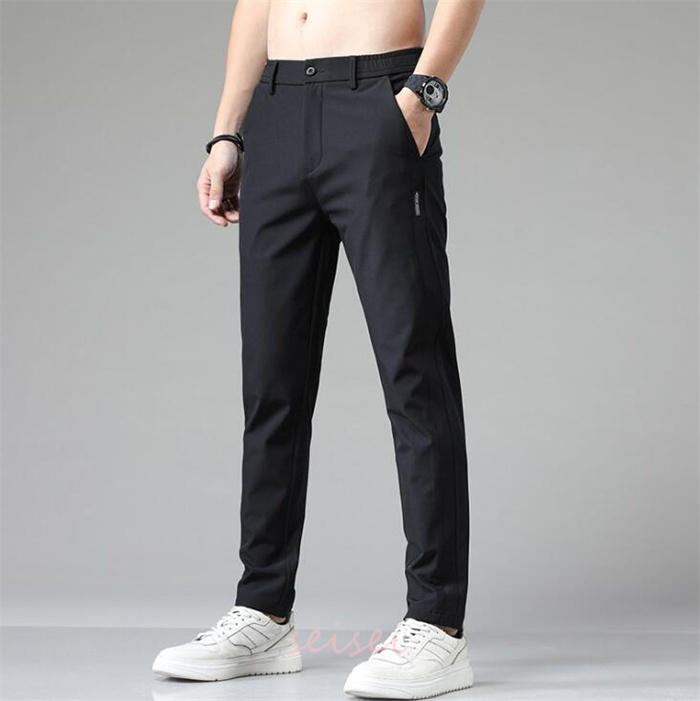 ゴルフパンツ メンズ ストレッチ パンツ 接触冷感 涼しい 通気 夏