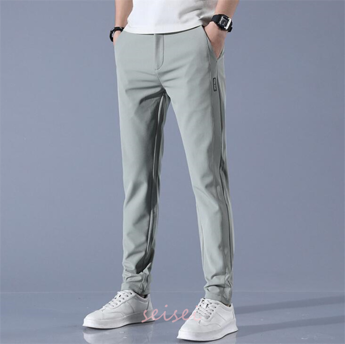 ゴルフパンツ メンズ ストレッチ パンツ 接触冷感 涼しい 通気 夏