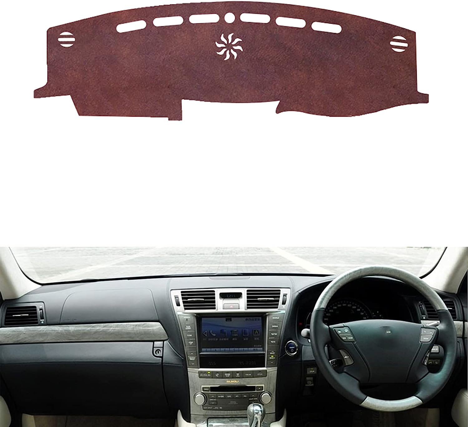 車用ダッシュボードマット 適合レクサスLS460 LS460L LS600L LS460H LS600H 2006-2011車のダッシュボード用の抗紫外線パッド、車内 ダッシュボードカバー 保護マ |  | 01