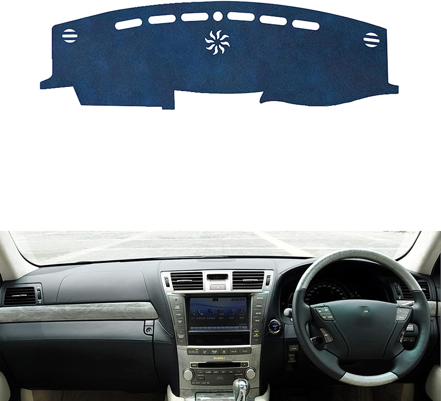 車用ダッシュボードマット 適合レクサスLS460 LS460L LS600L LS460H LS600H 2006-2011車のダッシュボード用の抗紫外線パッド、車内 ダッシュボードカバー 保護マ |  | 02