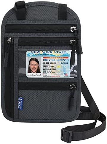 多機能 RFID パスポートケース 首下げ パスポートバッグ スキミング防止 通帳ケース 航空券 紙幣 カード 小銭 ペン 鍵 スマホ 収納可 大容量 トラベルポーチ ク｜xixi68｜04