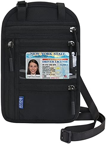 多機能 RFID パスポートケース 首下げ パスポートバッグ スキミング防止 通帳ケース 航空券 紙幣 カード 小銭 ペン 鍵 スマホ 収納可 大容量 トラベルポーチ ク｜xixi68｜05