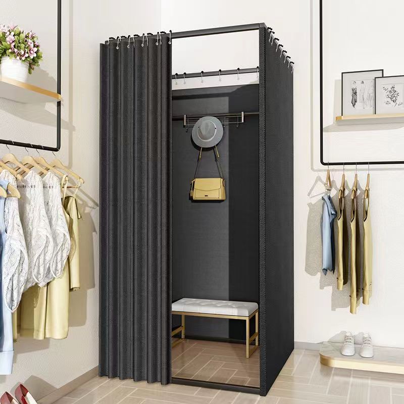 フィッティングルーム 試着室 簡易 店舗 カーテンタイプ フック付き