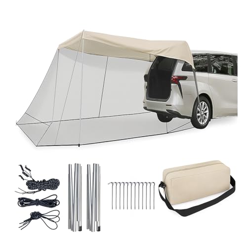 カーサイドテント カーサイドタープ 蚊帳と収納バッグ付 4-6人用