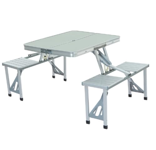 アウトドアテーブルチェアセット（色：シルバー系）｜テーブル