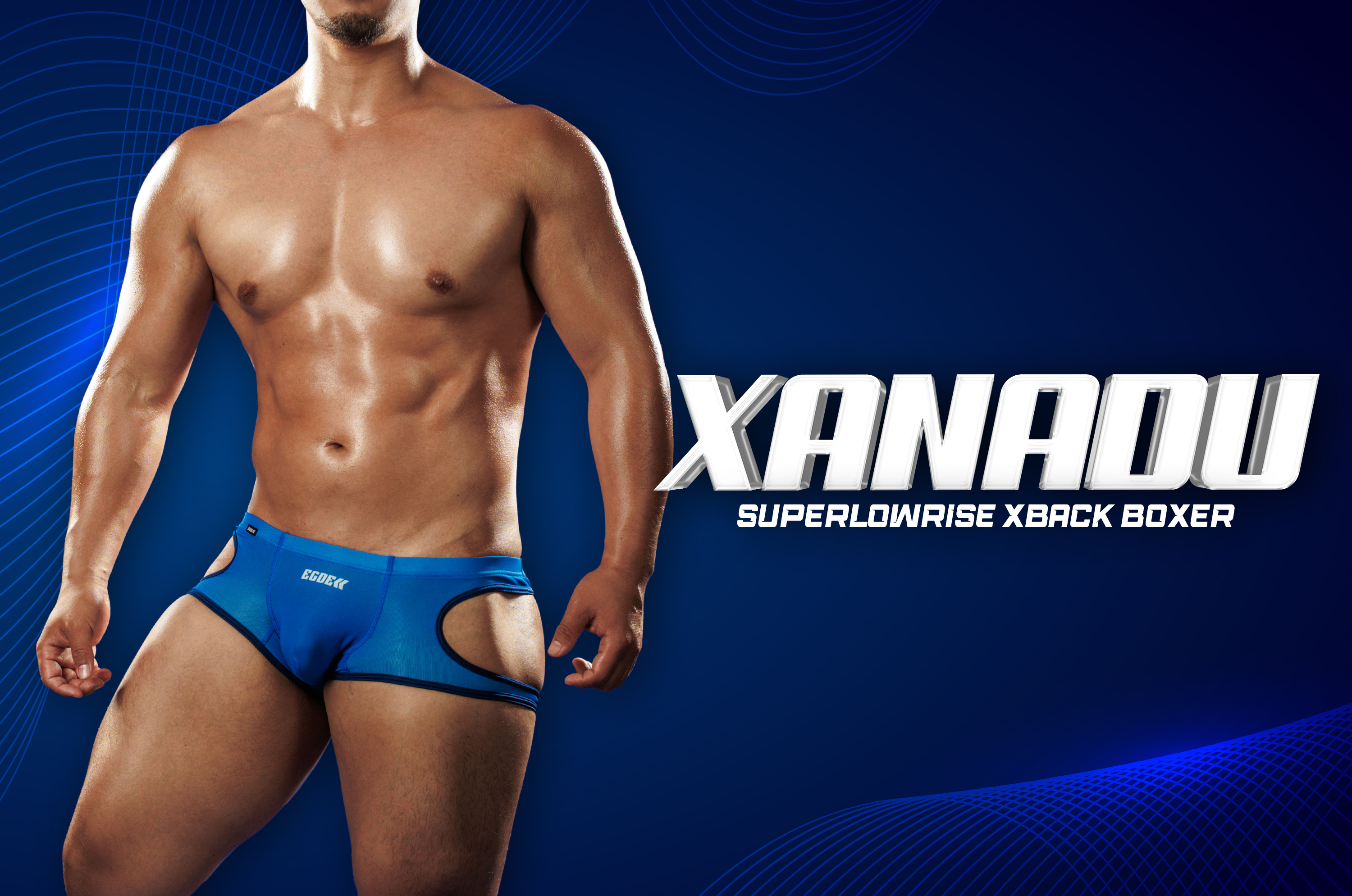 EGDE LINE UPスーパーローライズボクサーパンツ　M 2枚セット 3825】EGDE≪ XANADU スーパーローライズ Xバックボクサー