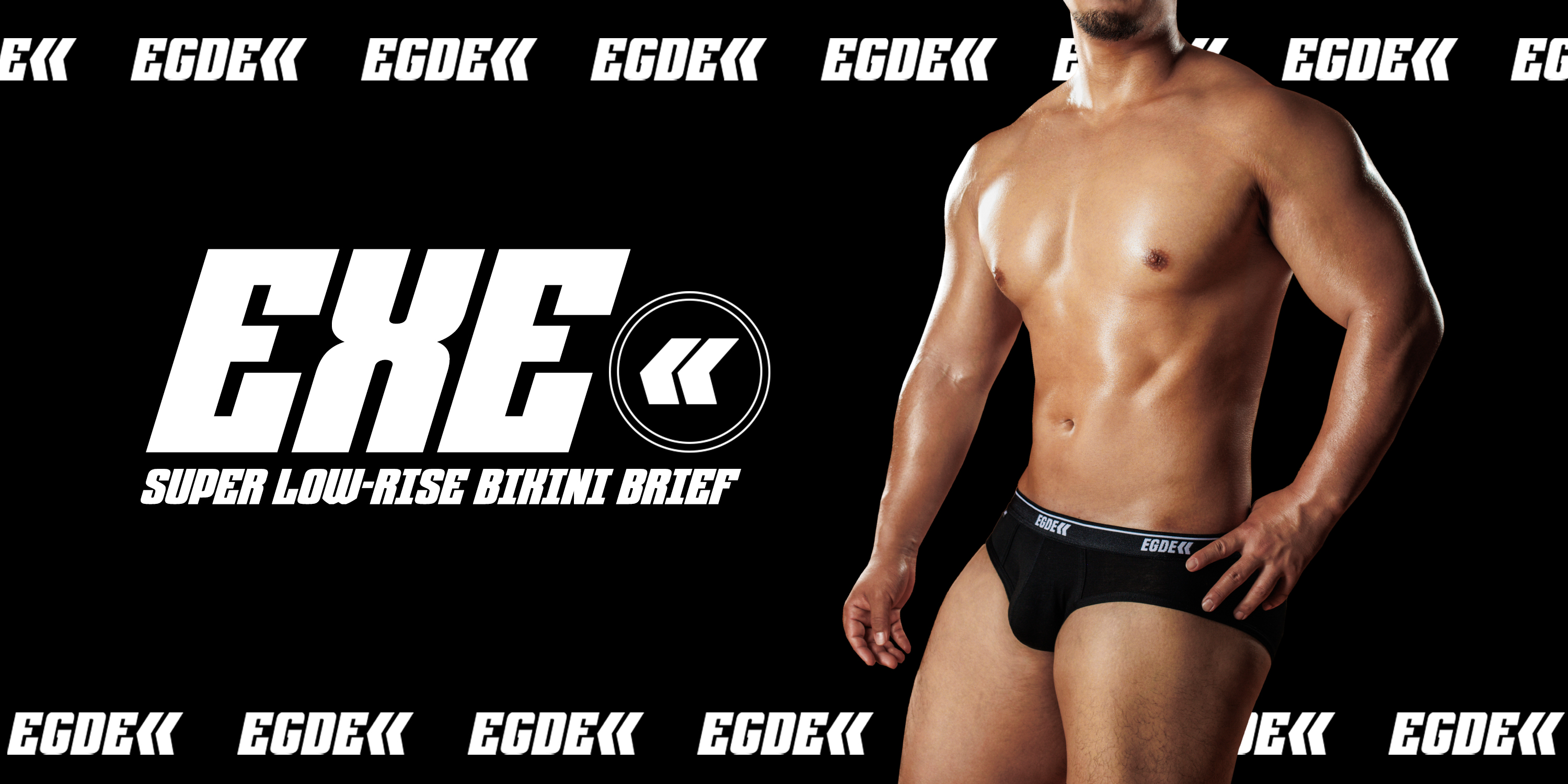 EGDE エッジ UNIGHT ウルトラローライズ スイムビキニ 黒 L