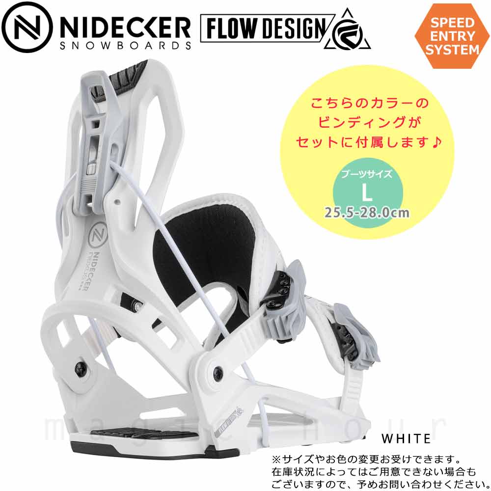NIDECKER スノーボード 板 メンズ ボード 3点 セット FLOW