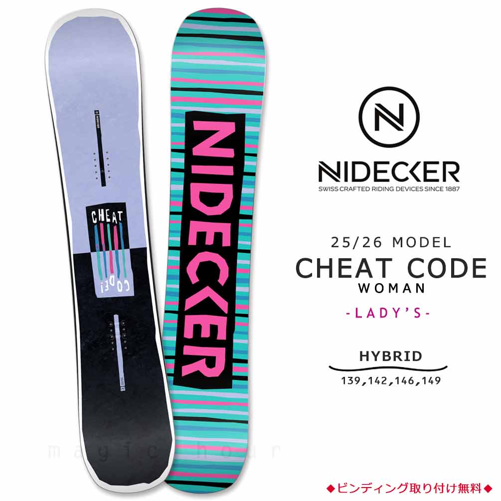 NIDECKER（ナイデッカー） スノーボード 板 レディース 単品 CHEAT