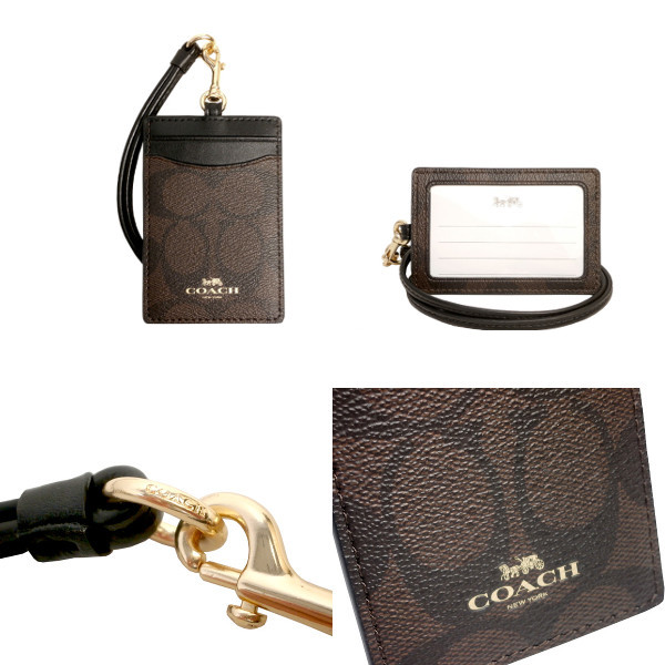 美品◎ コーチ ケース カードケース パスケース PVC シグネチャー コーチ] パスケース 定期入れ IDケース カードケース メンズ