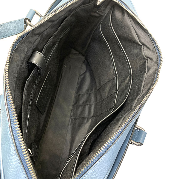 {良品}コーチ COACH C8174 レザー　ビジネスバッグ 黒 シボ皮 A4 COACH（コーチ） バッグ メンズ ビジネスバッグ 2WAYブリーフケース A4