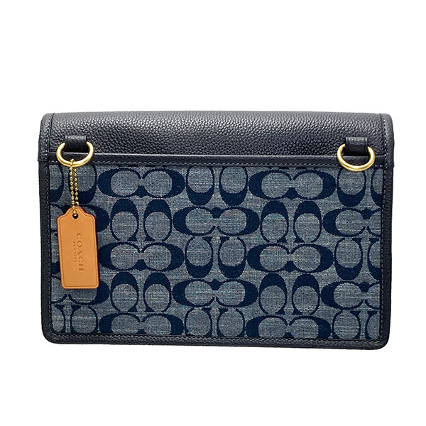 ##COACH コーチ シグネチャー シャンブレーターナー フラップ クロスボディ C8185 デニム c8185_b4de_2.jpg