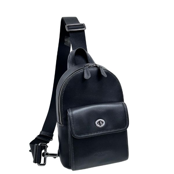 美品 COACH ブラック スリングバッグ ボディバッグ メンズバッグ コーチ COACH（コーチ） バッグ メンズ ショルダーバッグ スモール ターン