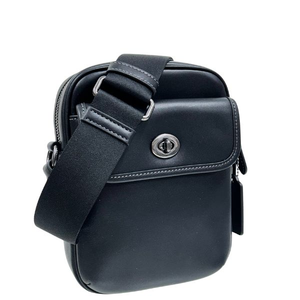 【COACH】コーチ ショルダーバッグ ブラック レザー コンパクト メンズ COACH（コーチ） バッグ メンズ ショルダーバッグ レザー ターンロック