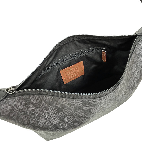 国内発送 コーチ ショルダーバッグ バッグ メンズ COACH バッグ シグネチャー フィン クロスボディ バッグ CAJ91 QBMQV チョーク×ブラック COACH（コーチ） ショルダーバッグ バッグ メンズ バッグ シグネチャー