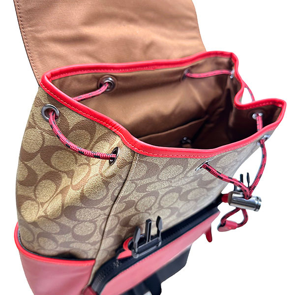 COACH コーチ リュック バックパック シグネチャー レッド レザー 美品 ce543_qbv1u_1.jpg