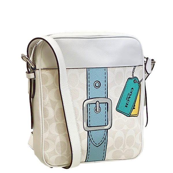 コーチ バッグ メンズ COACH ショルダーバッグ シグネチャー トロンプルイユ ハドソン クロスボディ 21 CH200 SVCAH チョークマルチ 送料無料 ch200_svcah_1.jpg