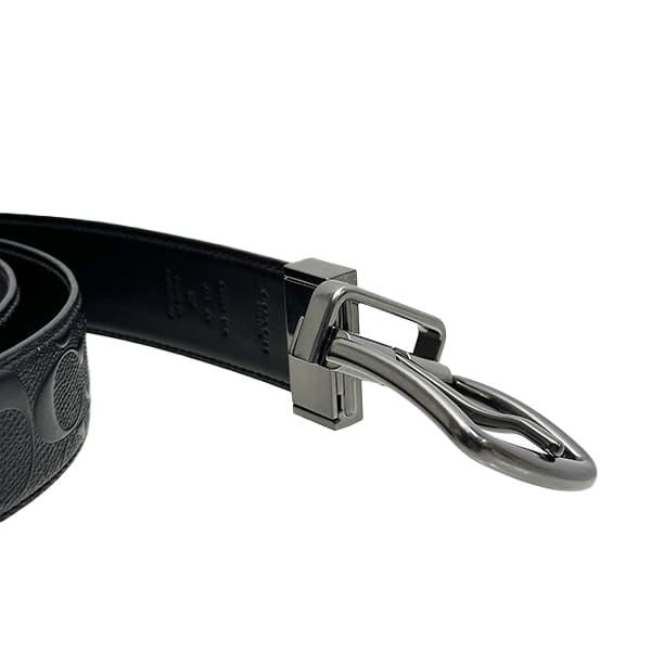 新品 タグ付き Coach レザーベルト ブラック コーチ 無地 フォーマル