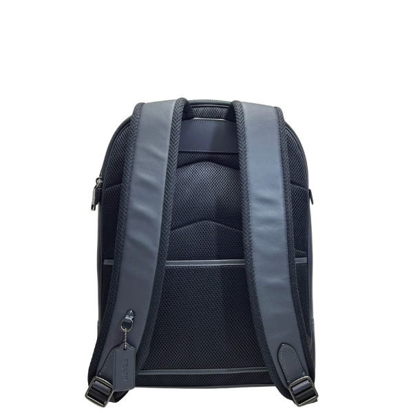 COACH バックパック 限定ストライプ柄 リュック メンズ　ネイビー COACH（コーチ）の「キャンパス バックパック ペブル レザー ウィズ