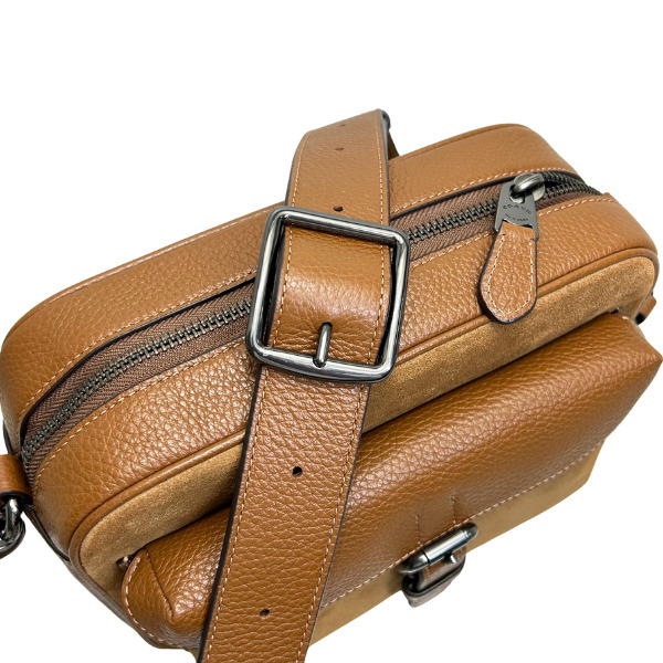 COACH コーチ バッグ メンズ ショルダーバッグ スエード レザー