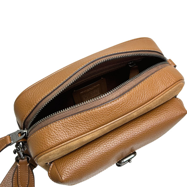 COACH コーチ バッグ メンズ ショルダーバッグ スエード レザー