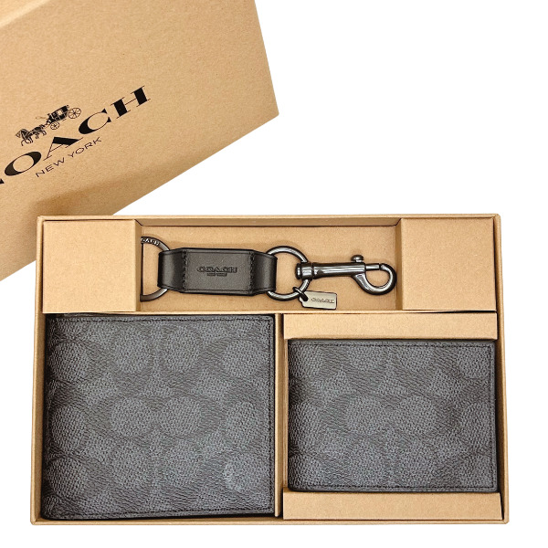 COACH（コーチ） 財布 メンズ 折り財布 シグネチャー 3in1 ウォレット