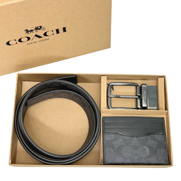 COACH コーチ シグネチャーリバーシブルベルト COACH（コーチ） ベルト メンズ シグネチャー リバーシブル ベルト