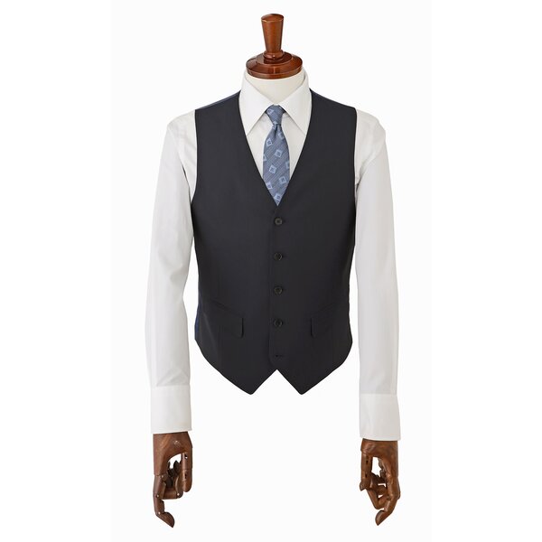 【極美品】ストレッチ伸縮 スリーピース スーツ Le orme ネイビー ベスト AOYAMA 【洋服の青山】スリーピース ベスト付き スーツ メンズ スリム