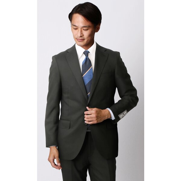 AOYAMA 【洋服の青山】ツーパンツ メンズ スーツ 春夏秋冬 ブラック
