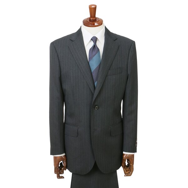 【未使用:定価8万】ISETAN MEN'S 春～秋 ウールスーツ グレー 44 AOYAMA 【洋服の青山】メンズ 秋冬 グレー系 プレミアムスタンダード