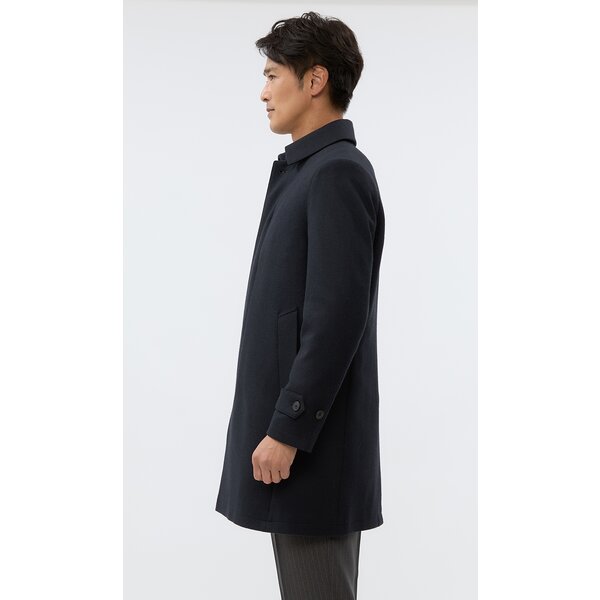 AOYAMA 【洋服の青山】メンズ コート ステンカラー ネイビー 紺 長袖
