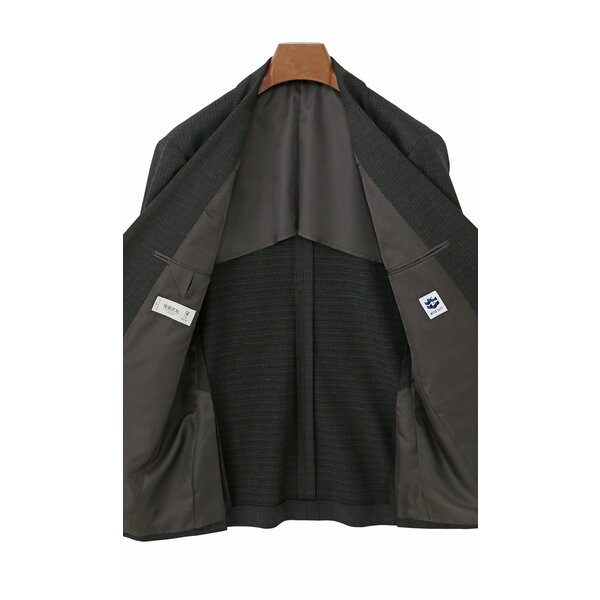 【美品】洋服の青山 尾州匠布 ビジネススーツ セットアップ グレー AOYAMA 【洋服の青山】尾州 スーツ メンズ スリム 春夏 グレー 灰色 織