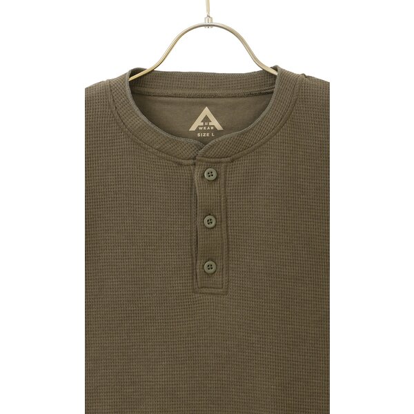 AOYAMA 【洋服の青山】らくリッチ ワッフルヘンリーTシャツ 半袖