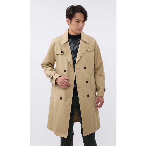 AOYAMA 【洋服の青山】取り外しライナー ダブルトレンチコート メンズ