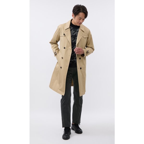 AOYAMA 【洋服の青山】取り外しライナー ダブルトレンチコート メンズ