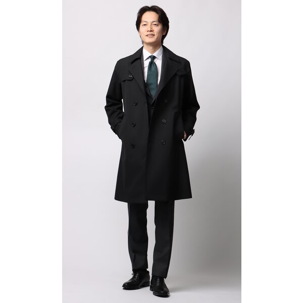 AOYAMA 【洋服の青山】ライナー付き ダブルトレンチコート メンズ 秋冬