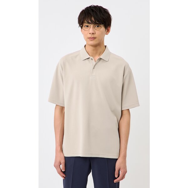 AOYAMA 【洋服の青山】らくリッチ 汗染み隠し 洗える ポロシャツ 半袖
