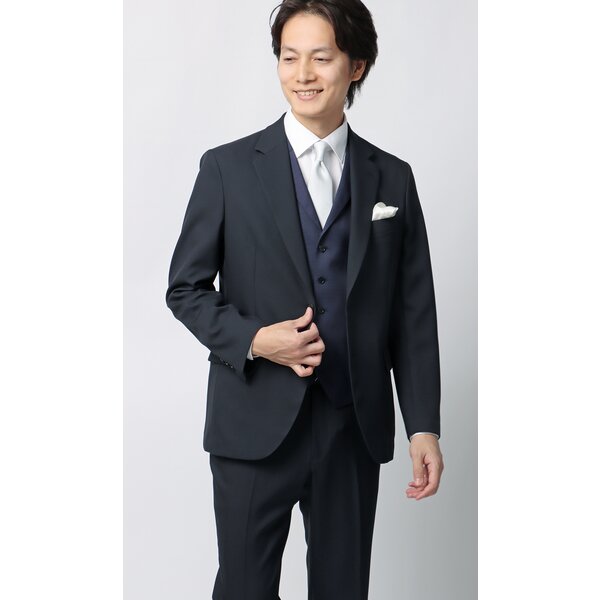AOYAMA 【洋服の青山】襟付き ジレ ベスト だけ メンズ 春夏秋冬