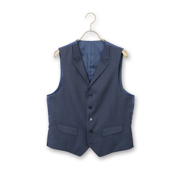 AOYAMA 【洋服の青山】襟付き ジレ ベスト だけ メンズ 春夏秋冬