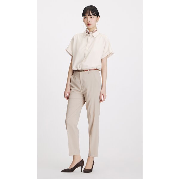 AOYAMA 【洋服の青山】レディース 半袖 夏 シャツカラーブラウス