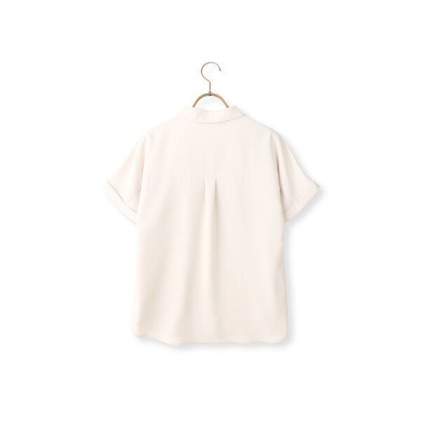 AOYAMA 【洋服の青山】レディース 半袖 夏 シャツカラーブラウス