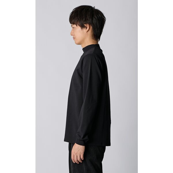 AOYAMA 【洋服の青山】モックネック Tシャツ 長袖 メンズ 春夏秋冬