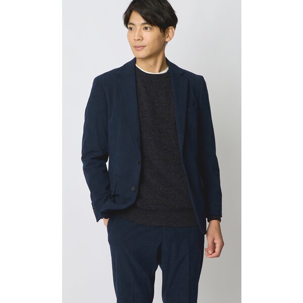 AOYAMA 【洋服の青山】コーデュロイ ジャケット メンズ 秋冬 ネイビー
