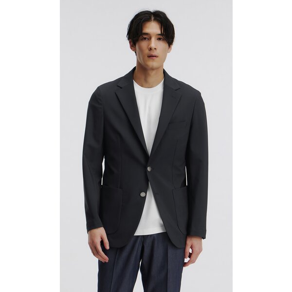 AOYAMA 【洋服の青山】縦横ストレッチ 洗える メタルボタンブレザー