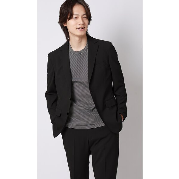 AOYAMA 【洋服の青山】春夏 ブラック系 スタイリッシュジャケット