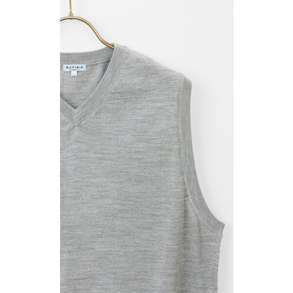 AOYAMA 【洋服の青山】毛玉になりにくい ウール100% Vネックニット