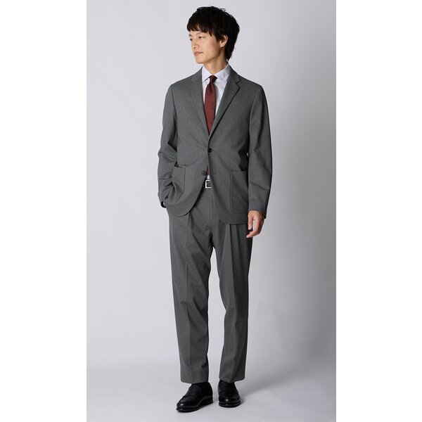 AOYAMA 【洋服の青山】裾上げ済み ルーズフィットスラックス メンズ