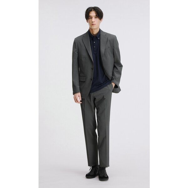 AOYAMA 【洋服の青山】乾燥機対応 スラックス メンズ スリム 春夏用
